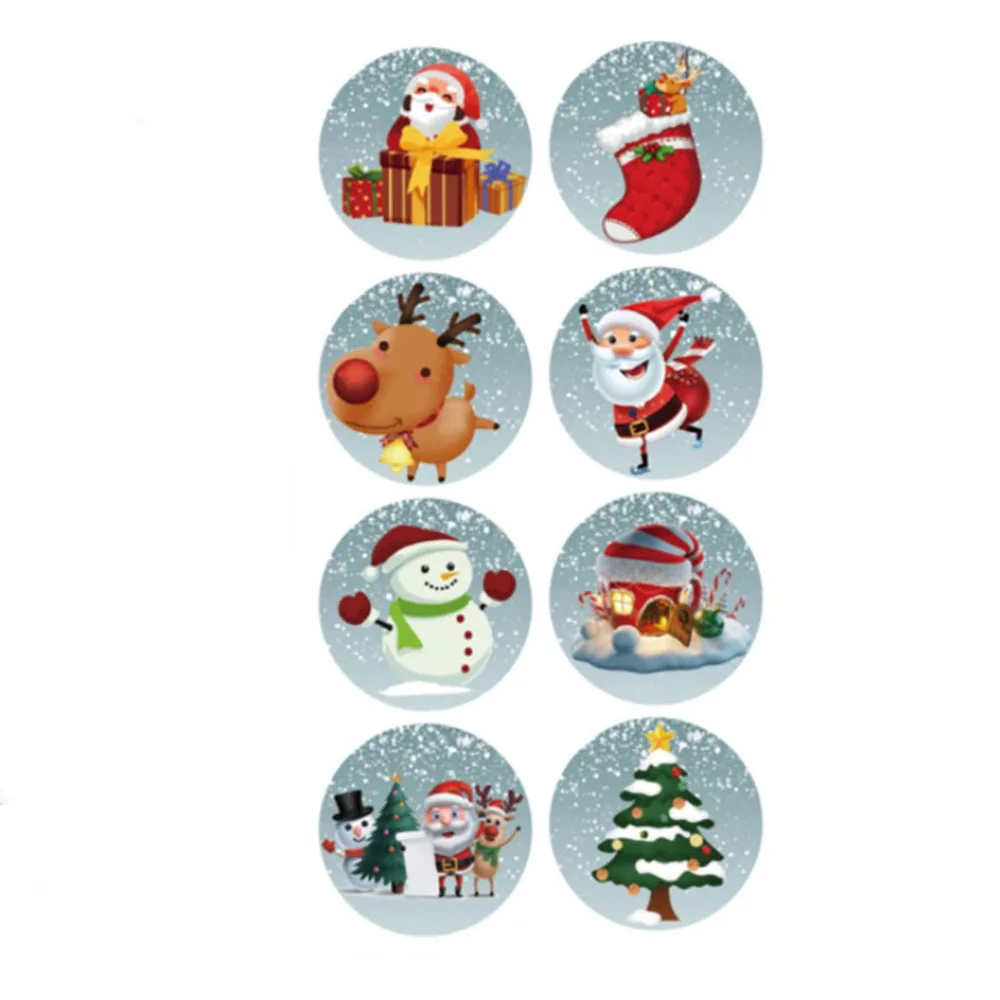 

Santa Claus Stickers Seal Labels Stickers Roll Merry Christmas Festival Stickers For Seal Envelope Packaging Decoration 500pcs