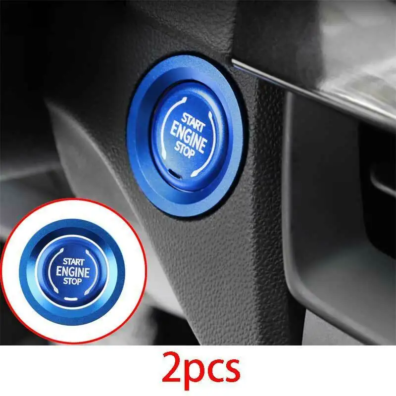 

Алюминиевая синяя крышка с одной кнопкой стартера для Cadillac CT5 XT4 XT6, отделка 2X