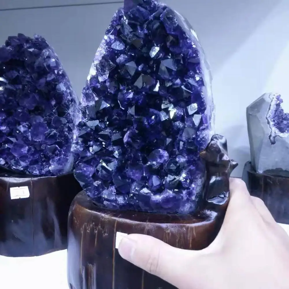 1 3 кг натуральный пурпурный Хрустальный кластер натуральное искусственное