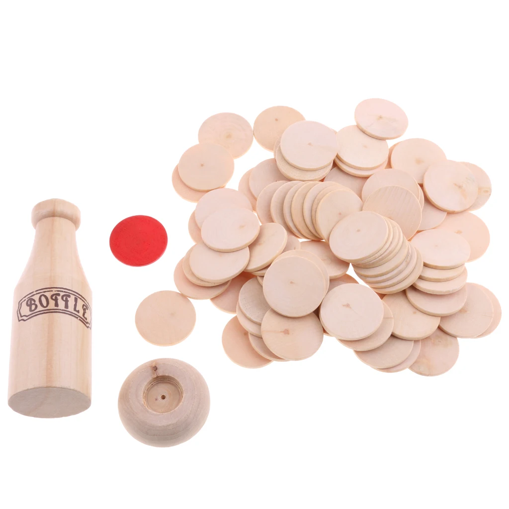 Детская забавная настольная игра для детей деревянные пирожные с бутылкой