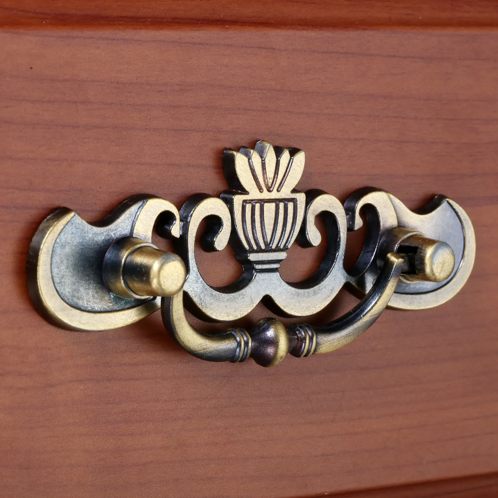 DRELD 64 мм античная латунь тянуть ручки для Кухня шкаф с выдвижными ящиками двери