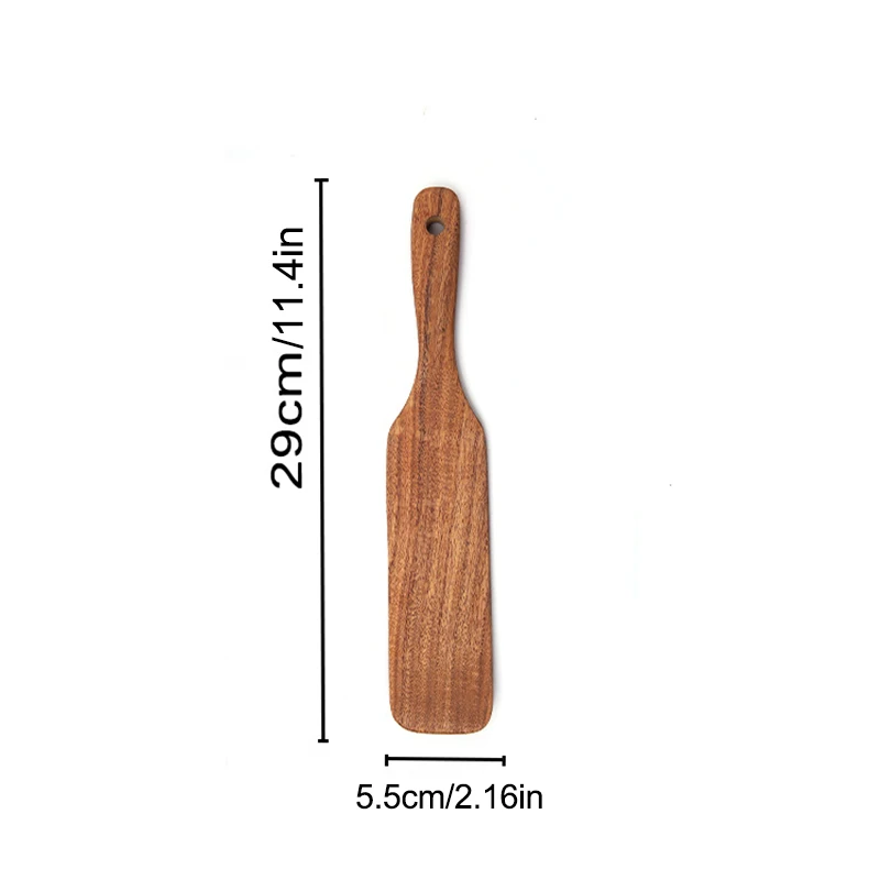 

Wooden Spurtles Set 5 Piece Spurtle Kitchen Utensils for Non-Stick Cooking Wood Spatula with Hanging Hole DFDS889