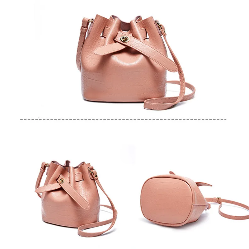 Роскошная сумка мессенджер с орнаментом ведро из натуральной кожи 2019 Мини летние