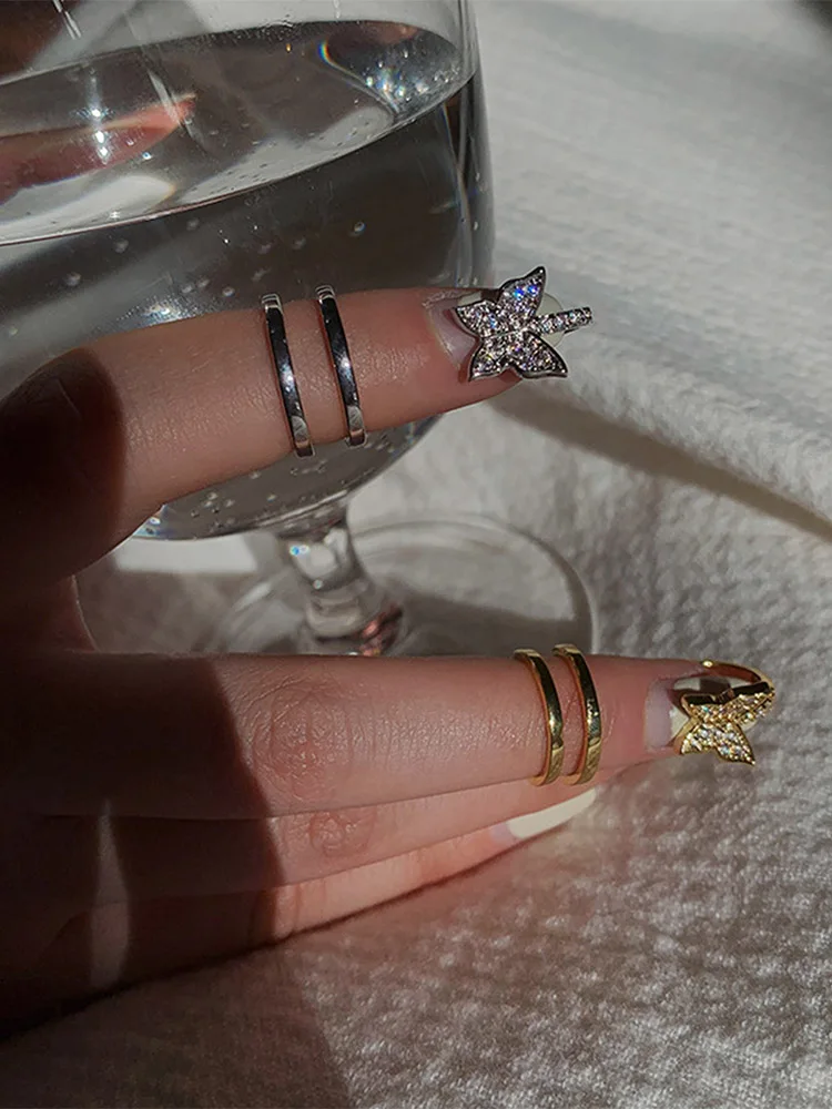 Кольца для женщин необычные металлические кольца с бабочкой | Украшения и