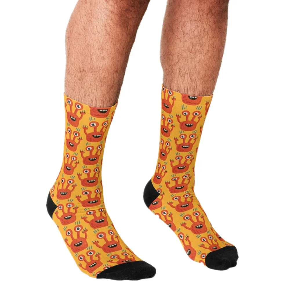

2021 Men Socks harajuku Cute Basketball Printed personality Happy hip hop Novelty Skateboard Crew Casual Crazy Socks
