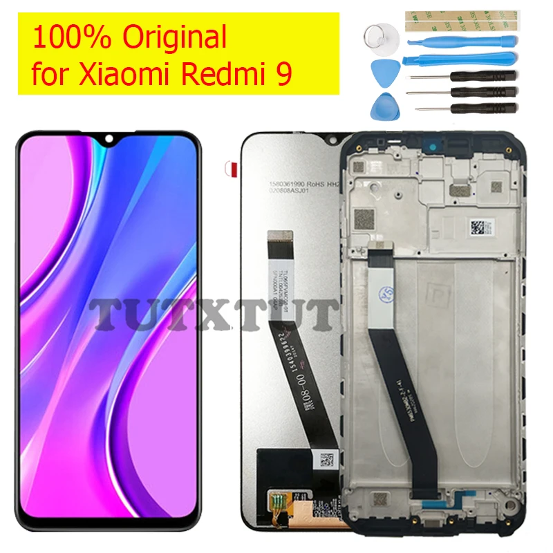 Оригинальный Для Xiaomi Redmi 9 ЖК экран сенсорный дигитайзер сборка дисплей 10 точек