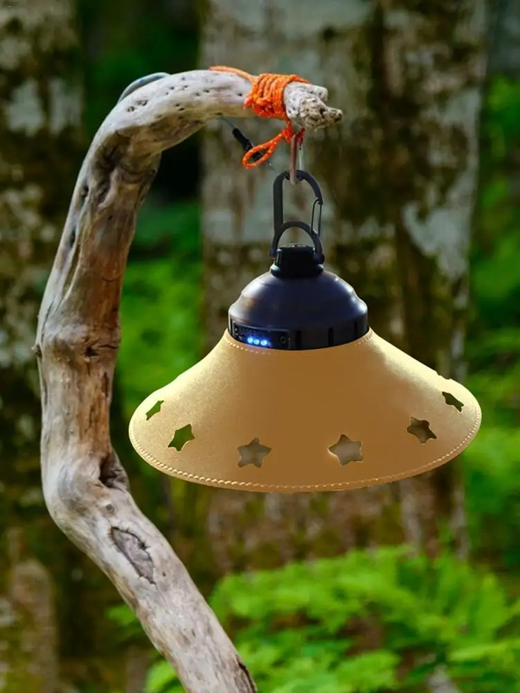 Абажур кожаный с отверстиями для светильников стильный Теплый светильник в