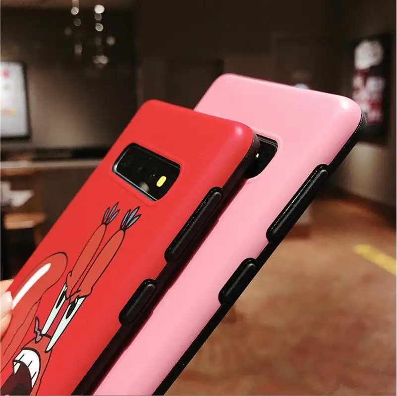 DISCASE Cute Patrick Star Krabs Spongebob Stars Soft Case For Samsung Galaxy S10 S8 S9 Plus Note 8 9 Cartoon Cover |