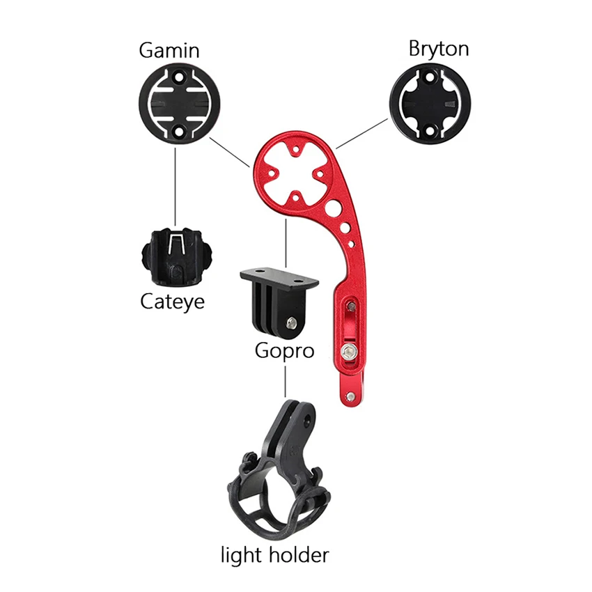 

Bicycle Computer Camera Mounting Frame Front Light Frame Bicycle Computer Extension Frame for Garmin Bryton GoPro