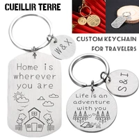 traveler personalized custom keychain fashion keychain keychains for key man women famliy love design keychains key chains