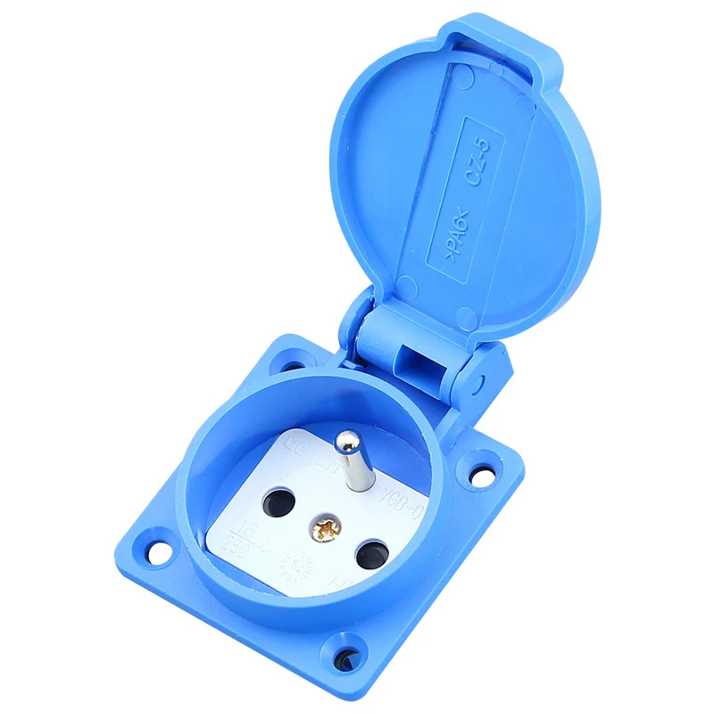 

Industrial Socket 250V IP44 French System Standard Waterproof Wall Socket Power Outlet Plug Rewireable Plug Adaptor Connector
