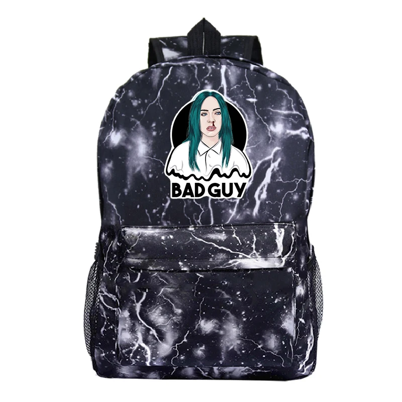 12 Plecak DJ Singer школьный Billie Eilish рюкзак и сумка A Dos Bad Gay Bookbag Bolso Mujer школьные сумки для девочек-подростков на молнии 8 - Цвет: 12