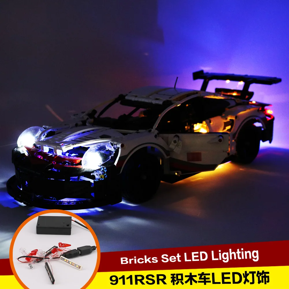 

Led light for 42096 Series White Super Racing Car Set Building Blocks (Only LED Light, No Block Kit)