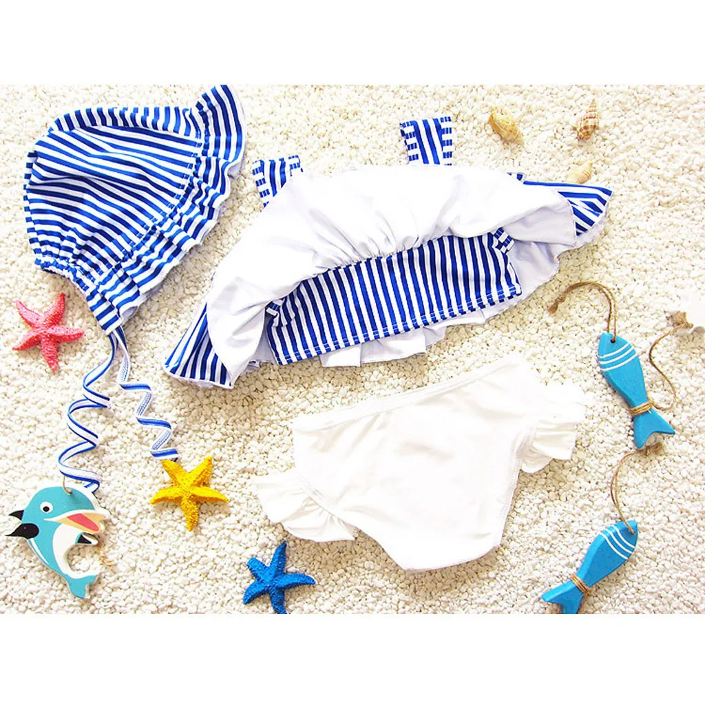 SAGACE/летний купальный костюм для девочек комплект из 3 предметов комплекты бикини