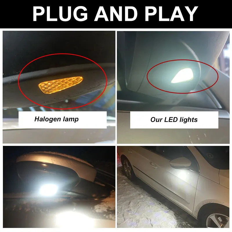 Светодиодная подсветка для бокового зеркала 2xCanbus Volkswagen VW Passat B7 EOS CC Scirocco Jetta |