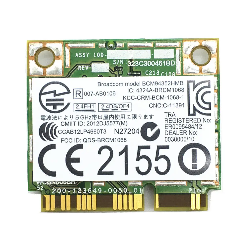 BCM94352HMB DW1550 802.11ac 867 Мбит/с AC 2 4 & 5G BT4.0 WiFi беспроводная сетевая карта Поддержка Mac