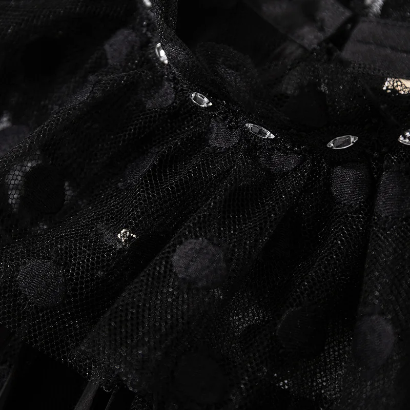 White 2020 Summer Fashion Black Jumpers Women Ruffled Collar Polka Dot Patterns Knitting Long Sleeve Casual Pullover Tops Female | Женская