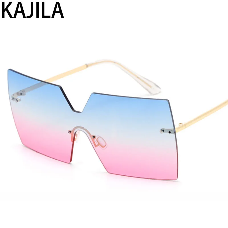 Новые фирменные дизайнерские безрамные негабаритные Квадратные Солнцезащитные