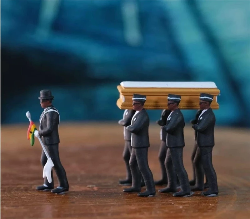 

Negro Carrying A Coffin Cosplay Decoration Swing Table Ghana'S Dancing Pallbearers COS Props Accessories Toy Adult Unisex