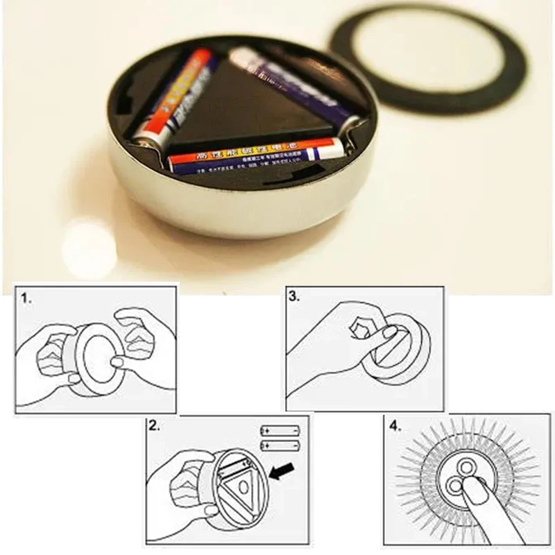 Светильник для шкафа 3 светодиода серебристый с батарейками AAA беспроводной