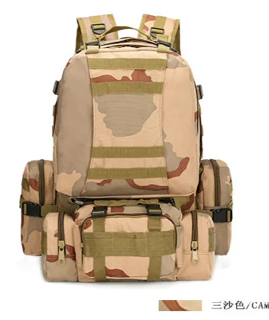Sansha 50л открытый Рюкзак Molle военный тактический рюкзак Спортивная Сумка Водонепроницаемый походный рюкзак для путешествий - Цвет: Sansha