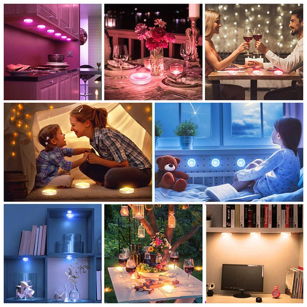 Ночник под шкаф с 16 светодиодами и пультом дистанционного управления сенсорный