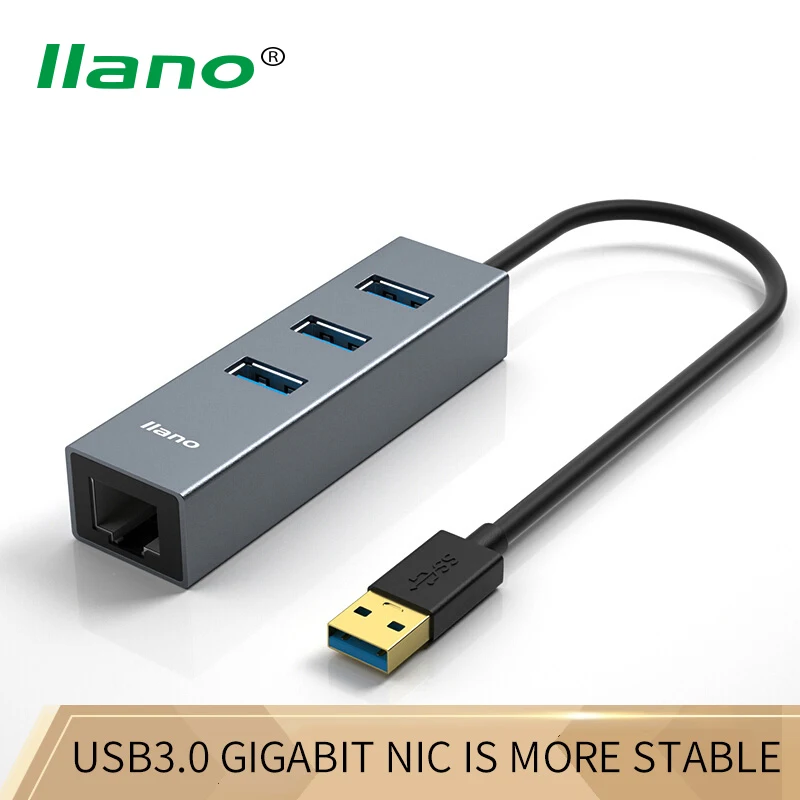 

USB HUB RTS5411 1000M Network Card USB To USB3.0 RJ45 Adapter 5Gbps Data Transfer Ethernet Lan Interface Converter For MacBook