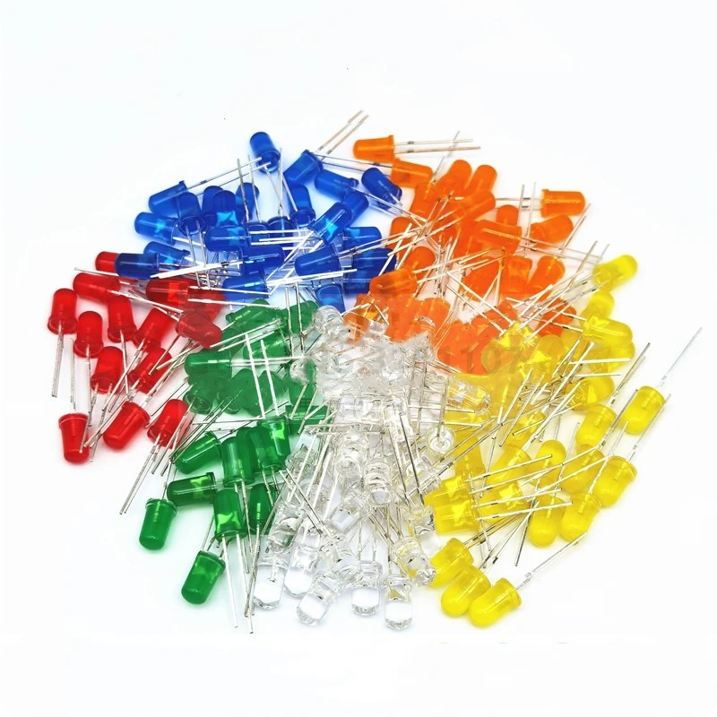 

120PCS 3mm LED Light Assorted Kit DIY LEDs Set White Yellow Red Green Blue Orange Led Diode Kit 6 Colors Each 20PCS