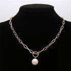 Элегантная жемчужная подвеска в стиле барокко ожерелье для женщин 2021 золотым тиснением ожерелья из жемчуга в виде цветков, Свадебная вечеринка украшения