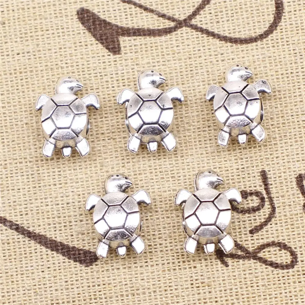 

Supplies For Jewelry Making 5pcs 17x12x9mm Antique Silver Color Tortoise Big Hole Bead Jewelry Components