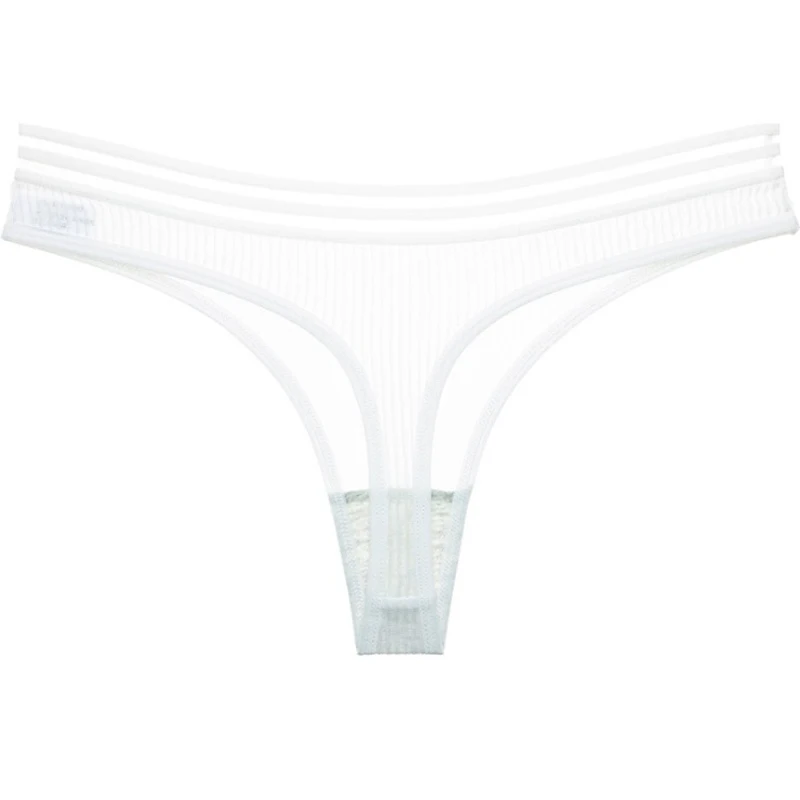 3 шт. сексуальное нижнее белье из ледяного шелка прозрачные полосатые ажурные