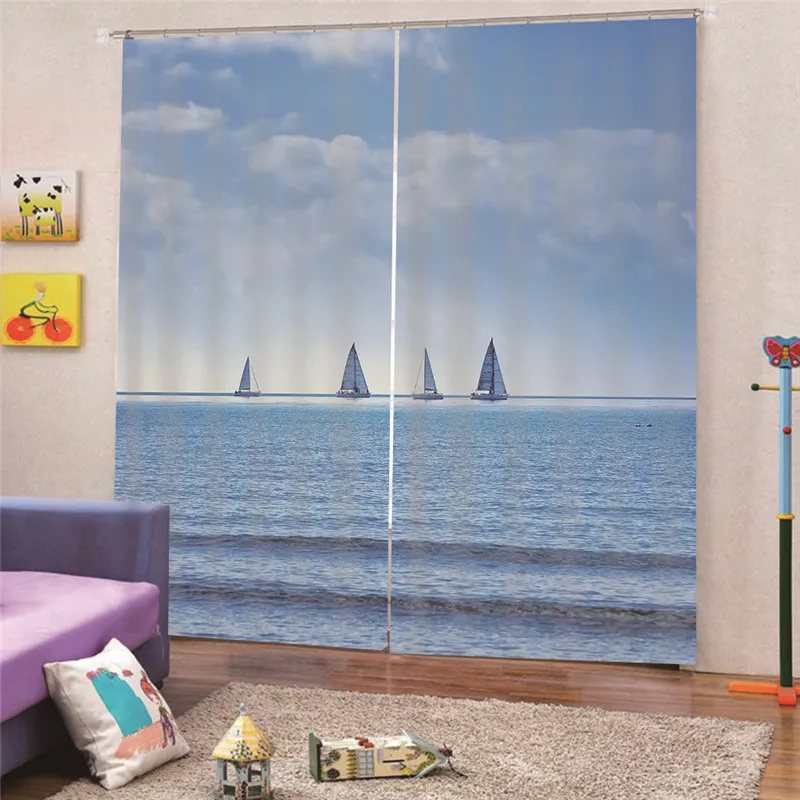 

2020 landscape Curtain Tulle Door Window 3D print by numbers cortinas dormitorio Drape Panel Modern bedroom Living Room