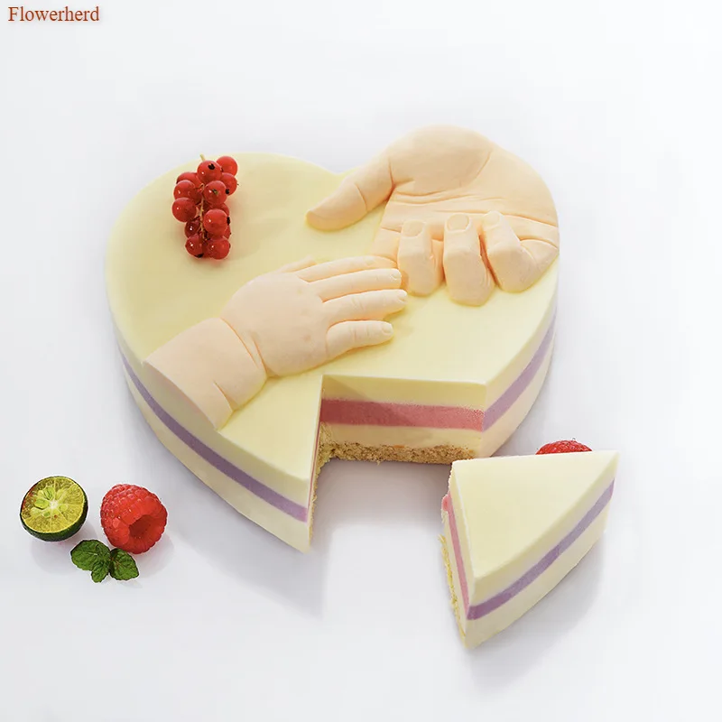 Силиконовая 3D форма в форме сердца для мастики торта День благодарения