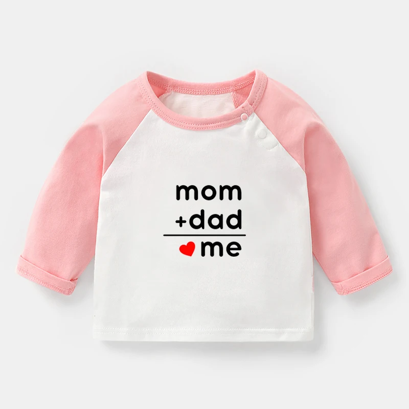 Футболка с длинными рукавами и надписью Formula Dad + Mom = Me Детские футболки хлопковая