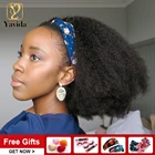 Yavida 180% Плотность Remy афро кудрявые вьющиеся головные парики для женщин бразильские человеческие волосы вьющиеся парики с креплением на голову
