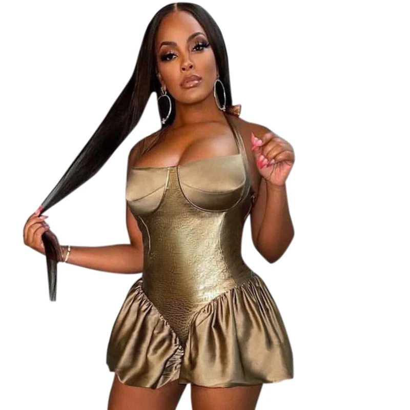 

2021 Autumn Sexy Fashion Ladies Temperament Jumpsuit Sexy Halter Lace Up Open-Back Jumpsuit Women Party Clubwear Clothing