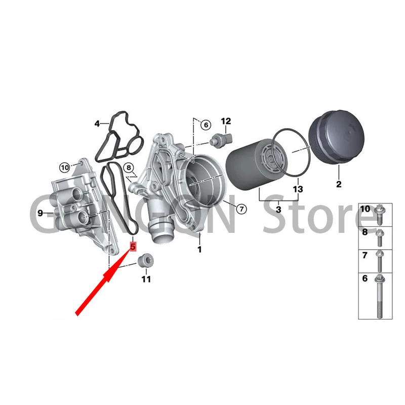 Автомобиль уплотнение bm wE63 630i E64 630i E60 523i 525i N52 530i N52 E61 523i 525i N52 530i E65 730i N52 E66 730Li N52 масло прокладка для радиатора Автомобиль уплотнение bm wE63 630i E64 630i E60 523i 525i N52 530i N52 E61 523i 525i N52 530i E65 730i N52 E66 730Li N52 масло прокладка для радиатора