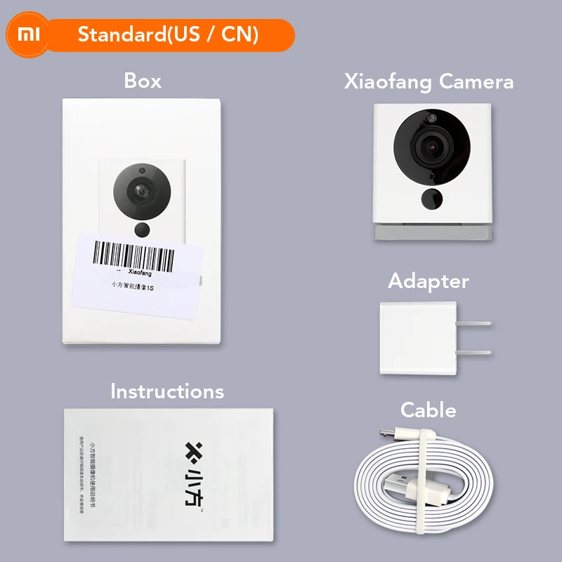 Xiaomi CCTV Mijia Xiaofang 110 градусов F2.0 8X1080 P цифровой зум смарт-камера IP wifi Беспроводная камера Cam EU AU UK Plug - Комплект: Standard
