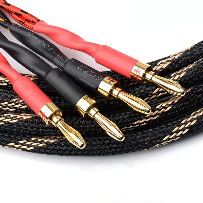 Одна пара ATAUDIO HIFI Акустический кабель высококачественный усилитель 4n OFC