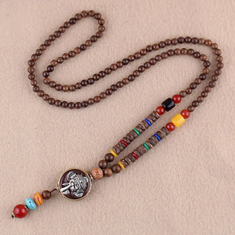 Винтажные подвески и ожерелья в этническом стиле: башня перо слон деревянные