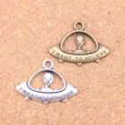 10 шт амулеты инопланетянин ET believe космический корабль 23x30 мм старинные подвески, Винтажные Ювелирные изделия из тибетского серебра, DIY для браслета ожерелье