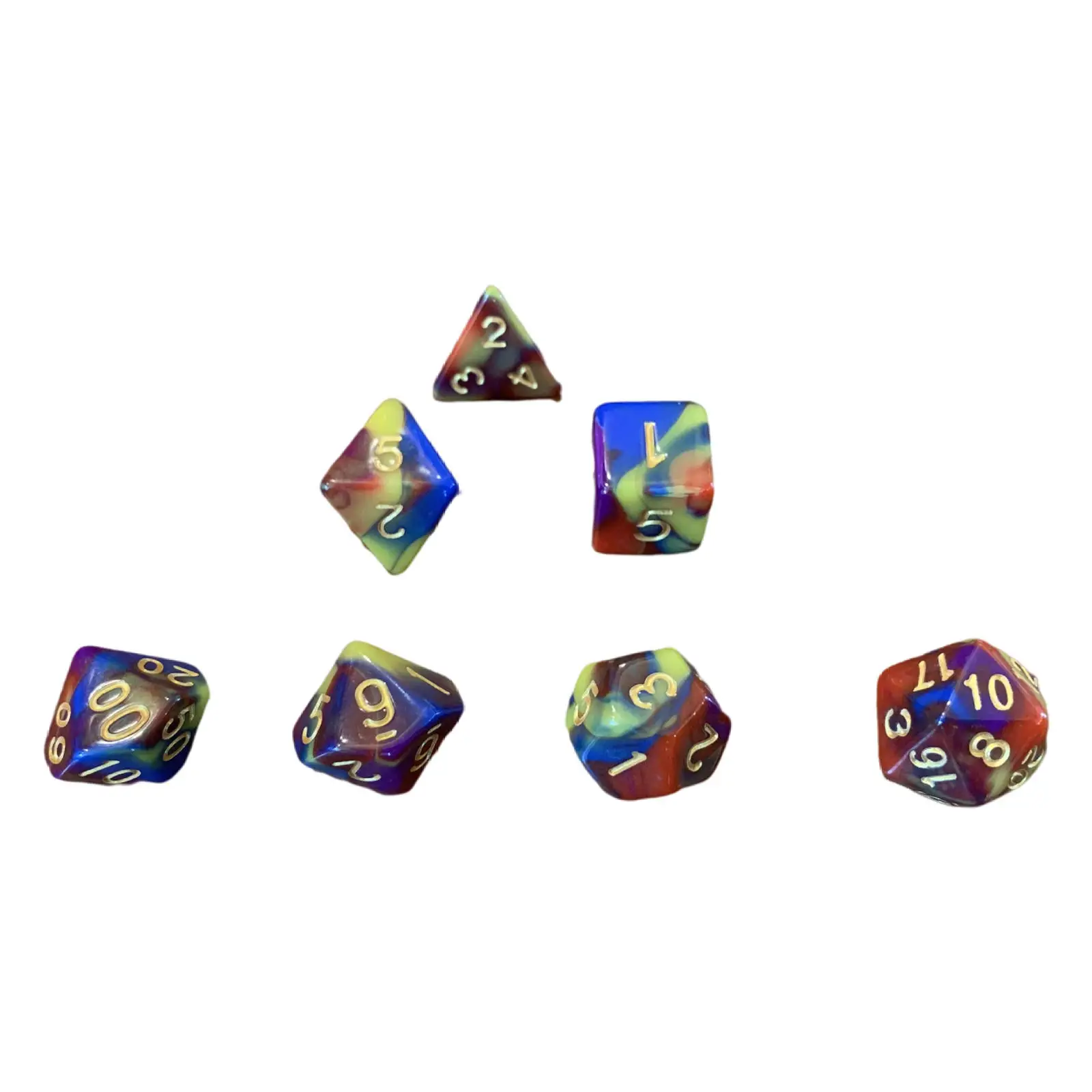 

7 Pieces Polyhedral Dice Board Game Role Playing Game Multi Sides Dice for DND RPG MTG Table Game Lovers Dice Toy Gift