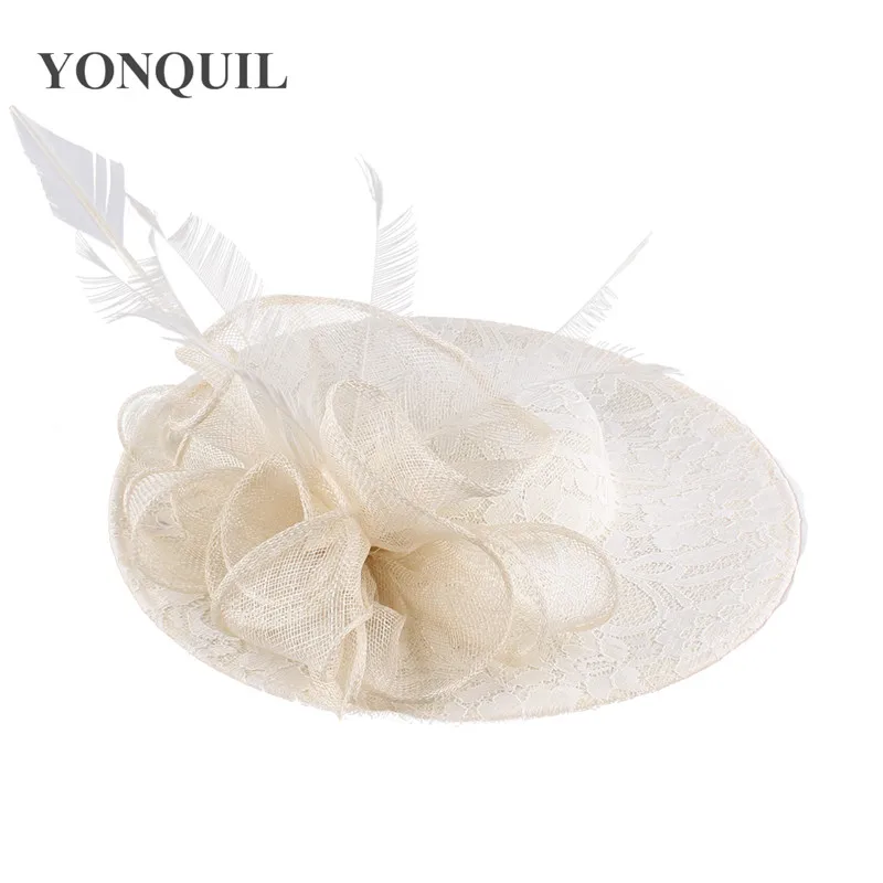 

Charming Hair Accessories Fascinator Hat Flower Feather Mesh Womens Derby Party Fedora hats Hairband for Ladies Turban Headpiece