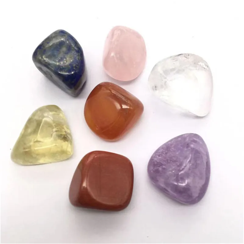 

Натуральный драгоценный камень, полированный Набор из 7 чакр, лечебные камни для украшения