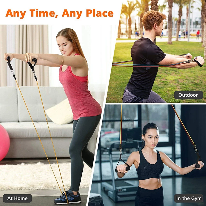 

Elastic Fitness Resistance Band Exercise Equipment 5 Levels Yoga Rope Pull Home Rally Training Gymnastics Equipment Fitness