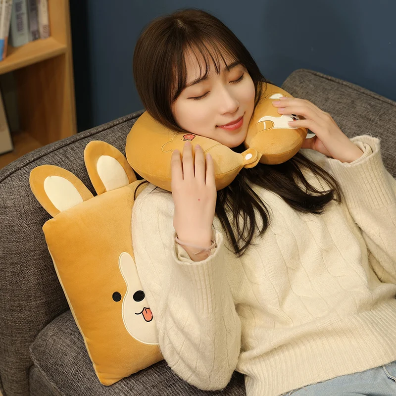 Милая плюшевая и набивная Подушка с собакой милая рисунком Сиба игрушка Сиба-ину