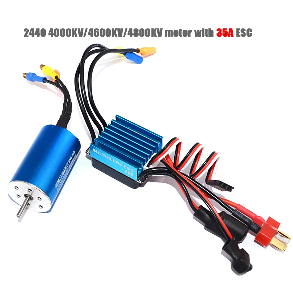Бесщеточный бесщеточный двигатель RC 2440 6800KV/4600KV/4000KV с 35A бесщеточным ESC для 1/16 1/18 2S