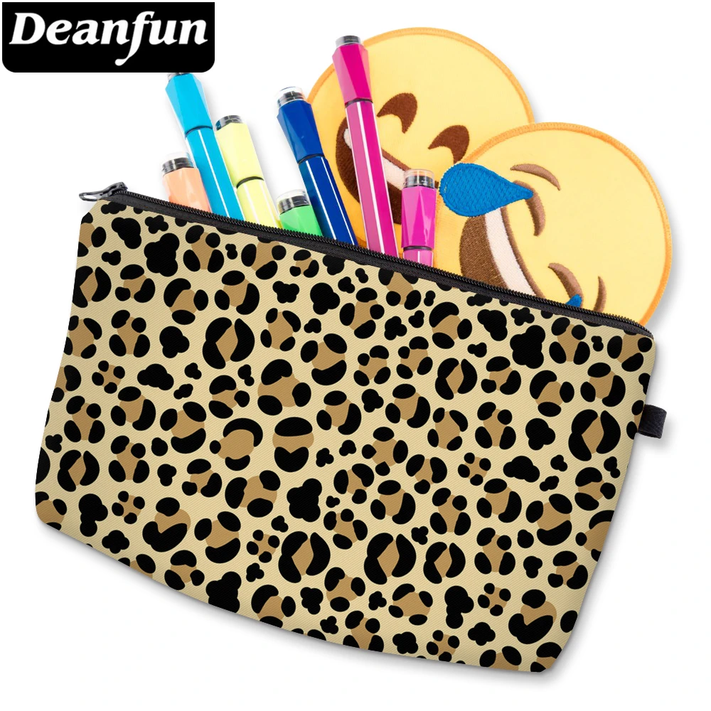 Deanfun 3D печать желтая Leopardo маленькая косметичка водонепроницаемый восхитительный