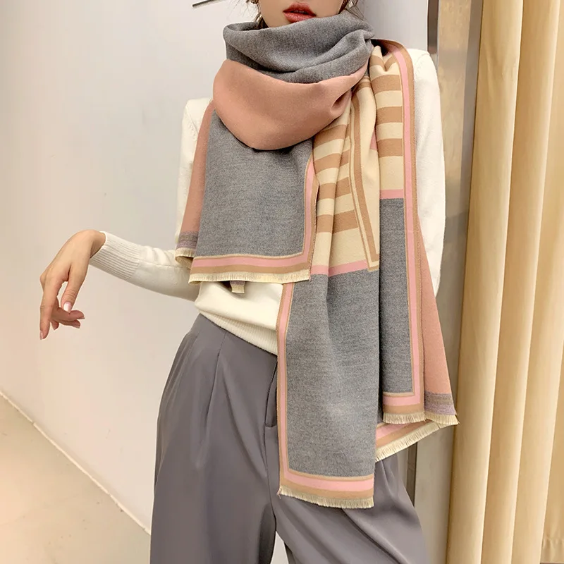 Высокое качество женский зимний шарф кашемировые Теплые шали и обертывания 2020