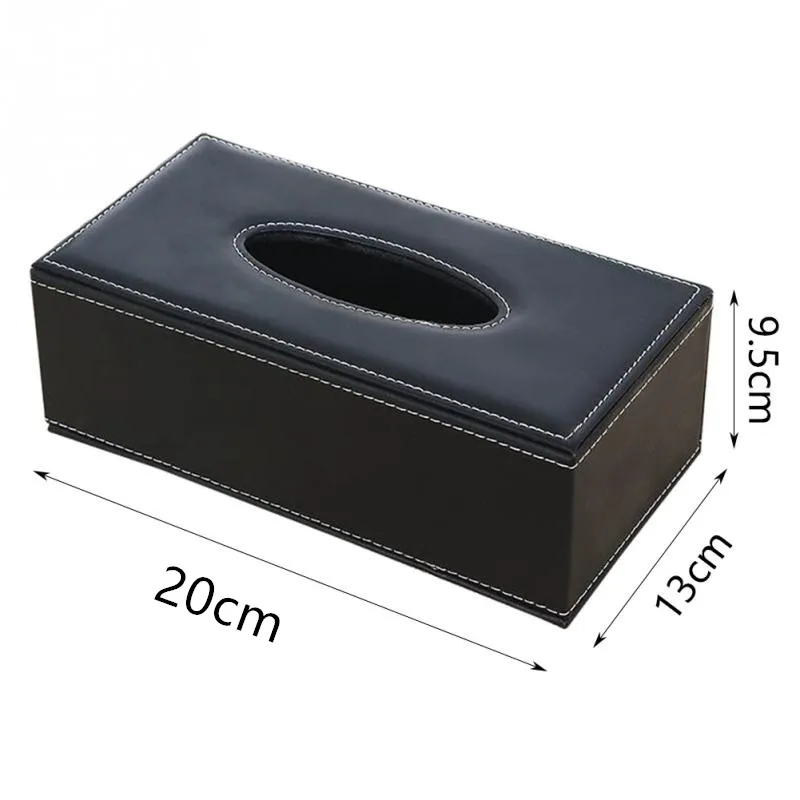 

2021 High-grade leather tissue box large European-style home office hotel car high-end moisture-proof paper pumping box